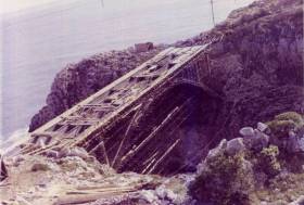 Ponte del Ciolo in costruzione negli anni 60